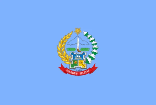 Zászló South Sulawesi Indonesia — Stock Fotó
