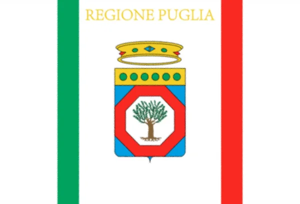 Bandeira Região Apúlia Itlay — Fotografia de Stock