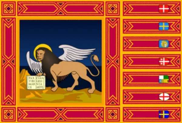 Veneto Olaszország Zászlaja — Stock Fotó