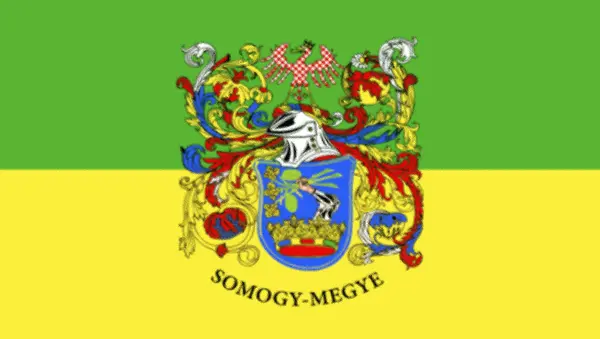 Flag Somogy Megye Hungary — стокове фото