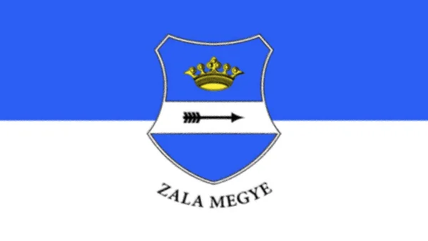 Bendera Zala Megye Hungaria — Stok Foto