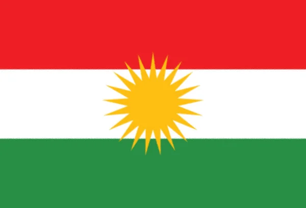 Bandeira País Curdistão — Fotografia de Stock