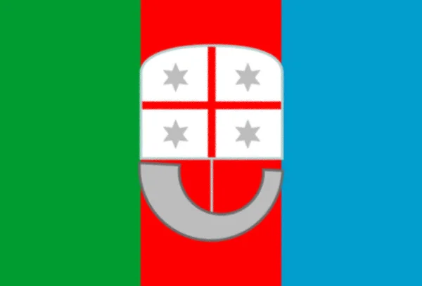 意大利利古里亚地区的国旗 — 图库照片