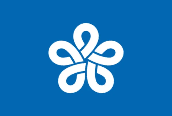 Vlajka Prefektury Fukuoka Japonsko — Stock fotografie