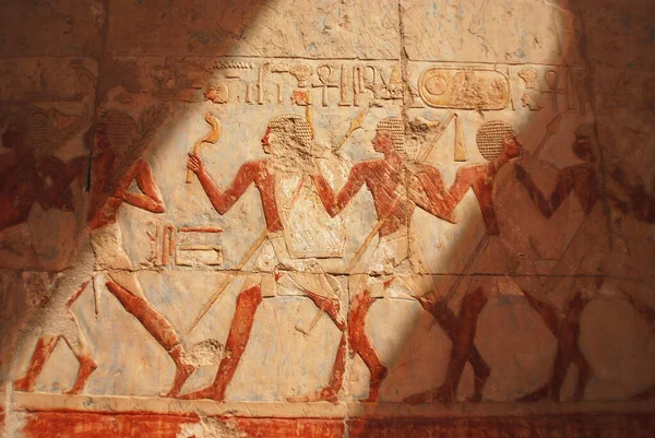 Dieu Égyptien Sur Mur Dans Temple Egypte — Photo