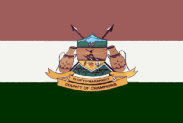 Bandeira Condado Elgeyo Marakwet Quénia — Fotografia de Stock