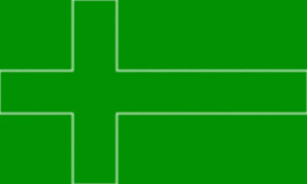 Zielona Flaga Ladonia — Zdjęcie stockowe