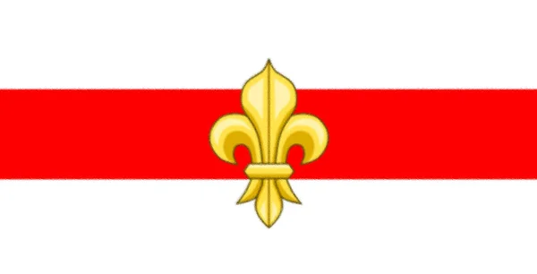Σημαία Της Bielopoland Πιο Γαλήνιο Βασίλειο Της Bielopoland Ένα Πολωνικό — Φωτογραφία Αρχείου