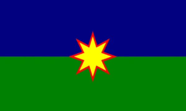Oficiální Vlajka Ecruvijské Republiky — Stock fotografie