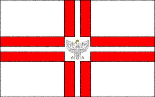 ธงส แดงและส ขาวก บนกอ นทร — ภาพถ่ายสต็อก
