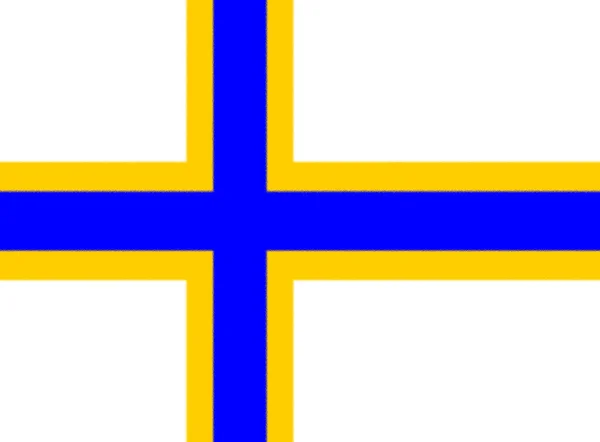 Σημαία Φινλανδικού Λαού Της Σουηδίας — Φωτογραφία Αρχείου