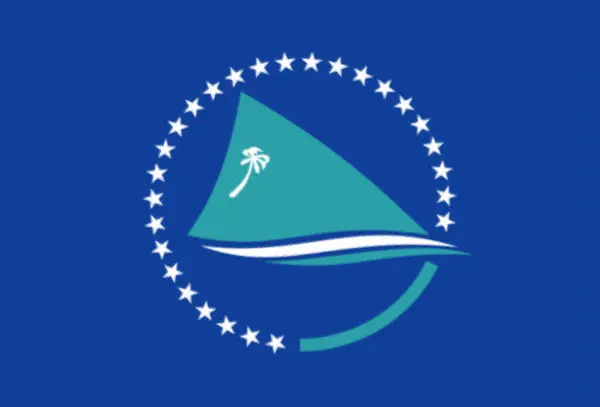 Vlajka Sekretariátu Tichomořské Komunity — Stock fotografie