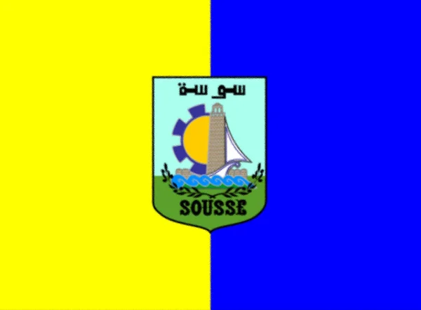 Vlag Van Sousse Tunesië — Stockfoto