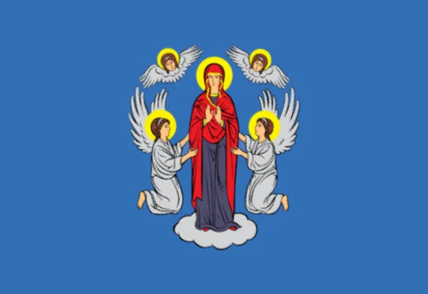 Flagga Minsk Vitryssland — Stockfoto