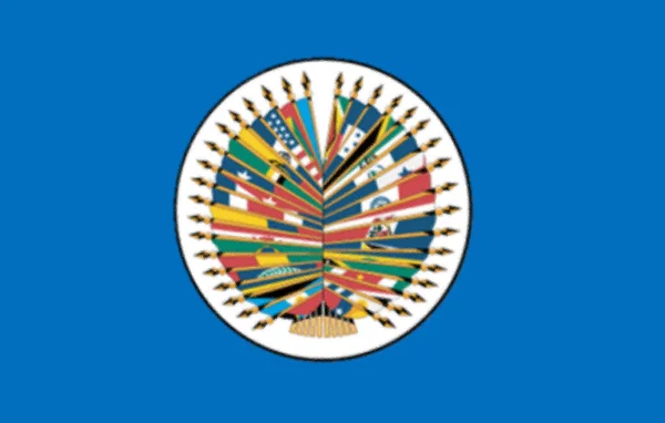 Flaga Organizacji Państw Amerykańskich Oas — Zdjęcie stockowe