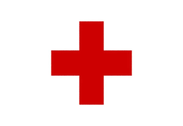 Vlajka Společností Červeného Kříže — Stock fotografie