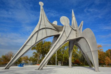 MONTREAL CANADA - 10 19 2022: Alexander Calder heykeli L 'Homme French (