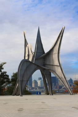 MONTREAL CANADA - 10 19 2022: Alexander Calder heykeli L 'Homme French (