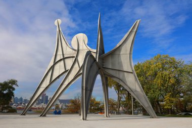 MONTREAL CANADA - 10 19 2022: Alexander Calder heykeli L 'Homme French (