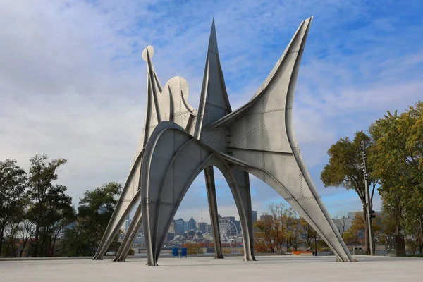 Montreal Canada 2022 Escultura Alexander Calder Homme French Para Man — Fotografia de Stock