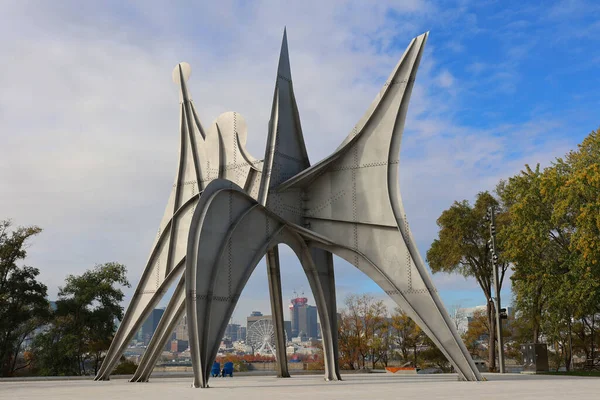 Montreal Canada 2022 Escultura Alexander Calder Homme French Para Man — Fotografia de Stock