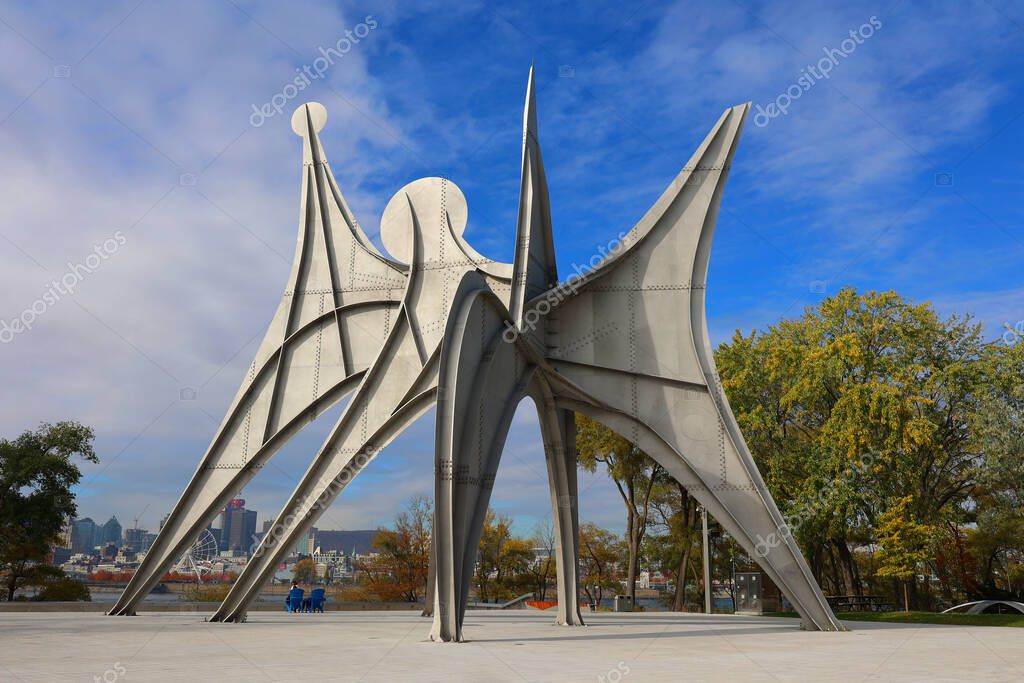 MONTREAL CANADA 10 19 2022 La escultura Alexander Calder L 'Homme