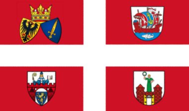 Teknokrat, otokratik Kutsal Alman İmparatorluğu bayrağı. Frankish İmparatorluğu 'nun çöküşünden beri aynı adı taşıyan bir federal versiyonu.