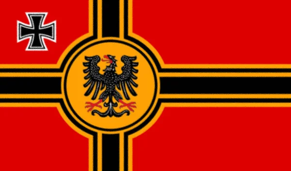 Σημαία Της Μεγάλης Γερμανίας Σημαιοφόρος Πολέμου — Φωτογραφία Αρχείου