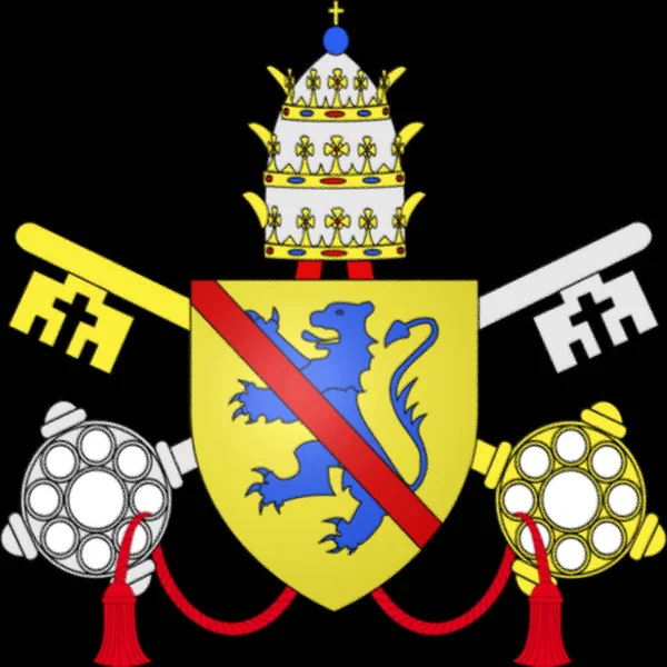 Флаг Папы Целестина Урожденного Пьетро Анджелерио Известного Пьетро Морроне Пётр — стоковое фото