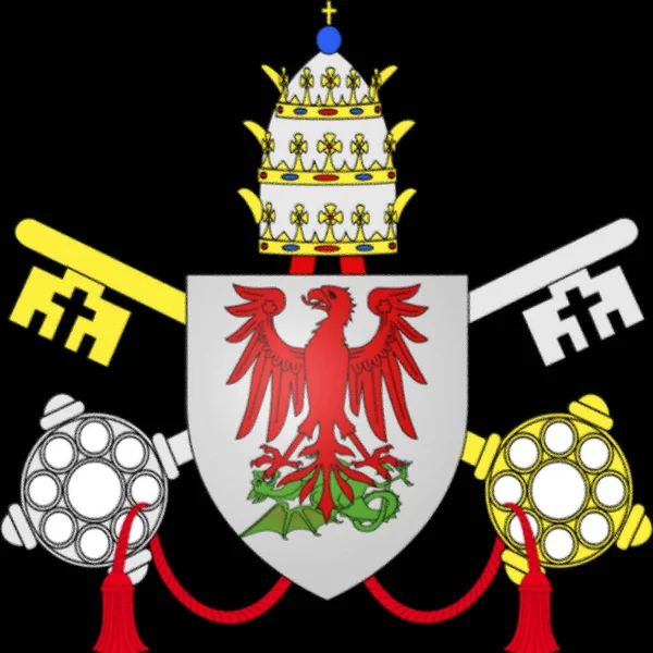 Прапор Папи Климента Народжений Папою Гуї Фуко Лютого 1265 Року — стокове фото
