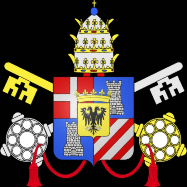 Флаг Климента Xiii Урожденного Карло Делла Торре Реццонико Папой Римским — стоковое фото