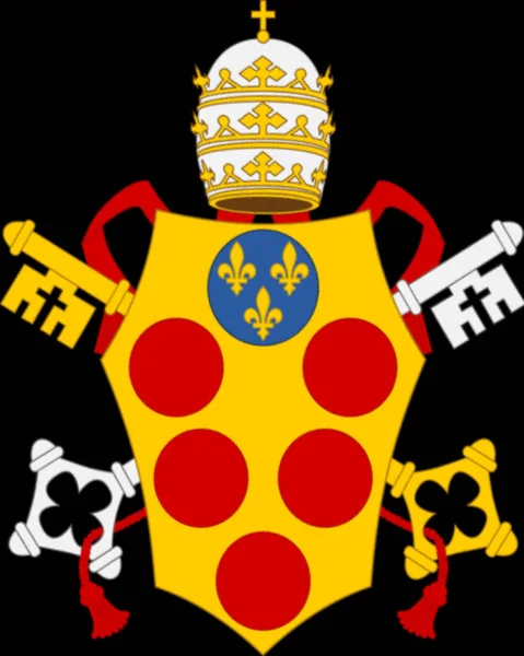 Flaga Papieża Leona Urodzonego Giovanni Lorenzo Medici Była Papieżem Marca — Zdjęcie stockowe