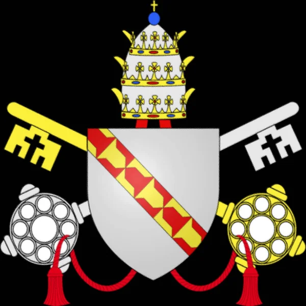Флаг Папы Римского Мартина Урожденный Симон Брион Папой Римским Февраля — стоковое фото