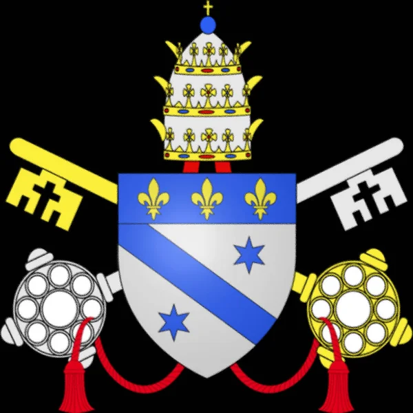Прапор Папи Миколи Народжений Гіроламо Маски Папа Лютого 1288 Року — стокове фото