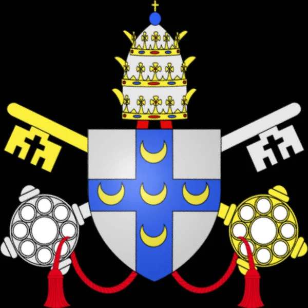 Flaga Papieża Piusa Urodzonego Jako Enea Silvio Bartolomeo Piccolomini Była — Zdjęcie stockowe