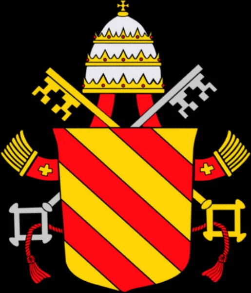 Флаг Папы Римского Пия Герб — стоковое фото