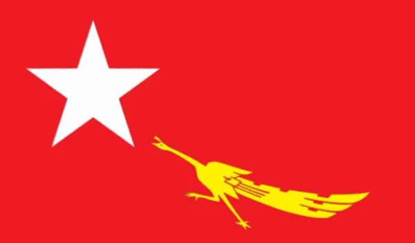 Vlajka Národní Ligy Pro Demokracii — Stock fotografie