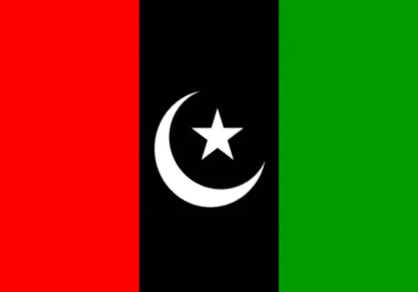Флаг Пакистанской Народной Партии — стоковое фото