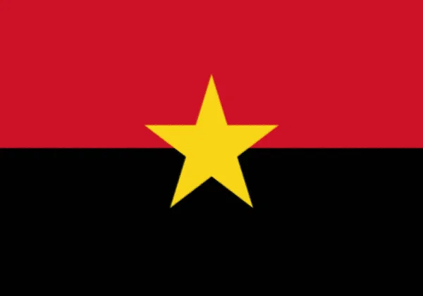Bandera Del Movimiento Popular Para Liberación Angola — Foto de Stock