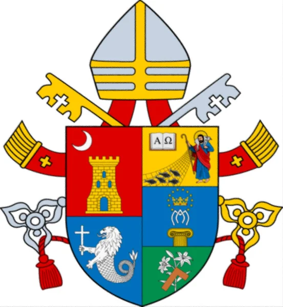 Papa Xiv Leo Nun Arması — Stok fotoğraf