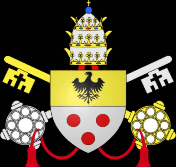 Pius Pápa Címerét — Stock Fotó