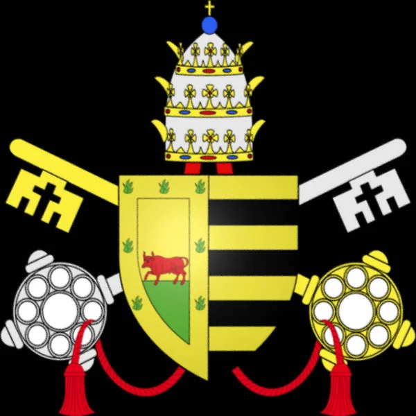 Escudo Armas Del Papa Alejandro Nacido Roderic Borgia Fue Papa —  Fotos de Stock