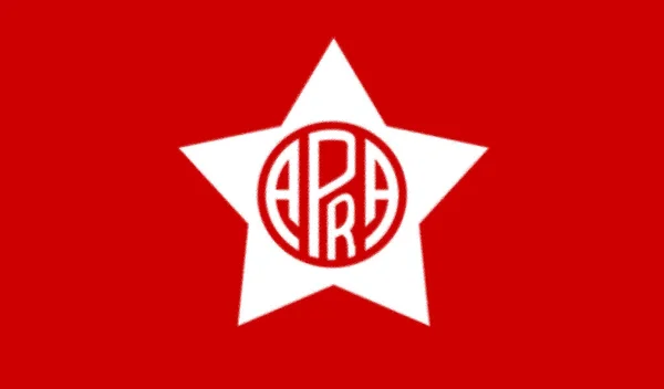 Flag American Popular Revolutionary Alliance Peruvian Awarsta Party — стокове фото