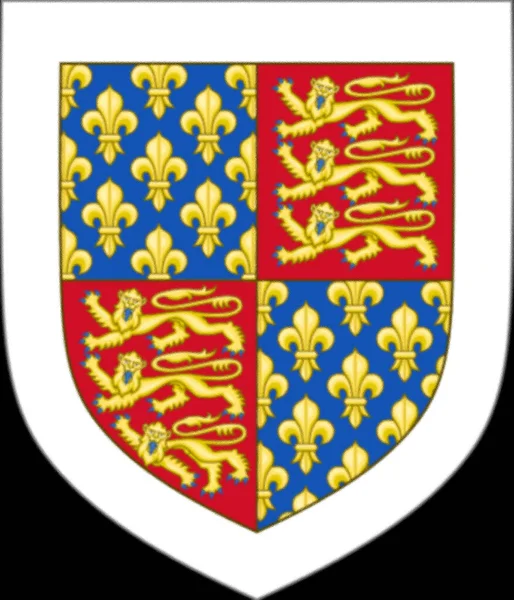 第一位格洛斯特公爵伍德斯托克的托马斯的臂膀与他的父亲爱德华三世的臂膀不同 — 图库照片