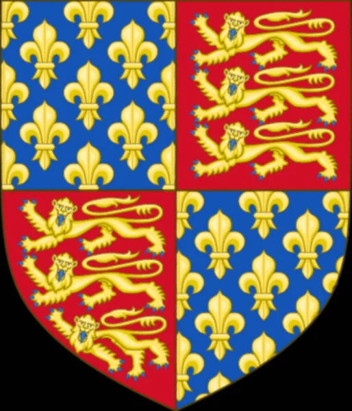 Broń Królewska Anglii Francji 1340 1367 — Zdjęcie stockowe