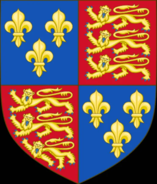 Koninklijke Wapens Van Engeland Frankrijk Met Tussenpozen Gebruikt 1399 1603 — Stockfoto