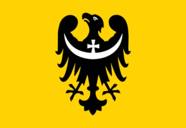 Флаг Нижнесилезского Воеводства Польша — стоковое фото