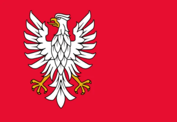 Flaga Województwo Mazowieckie Polska — Zdjęcie stockowe