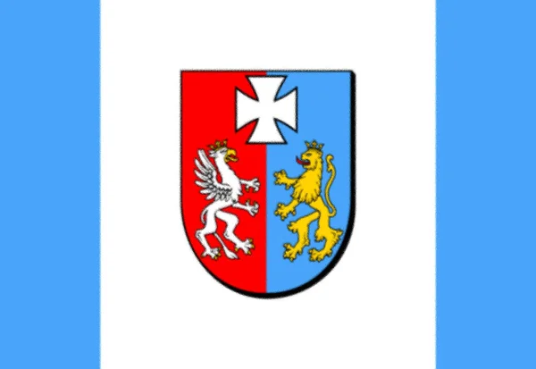 Vlajka Podkarpatském Vojvodství Polsko — Stock fotografie
