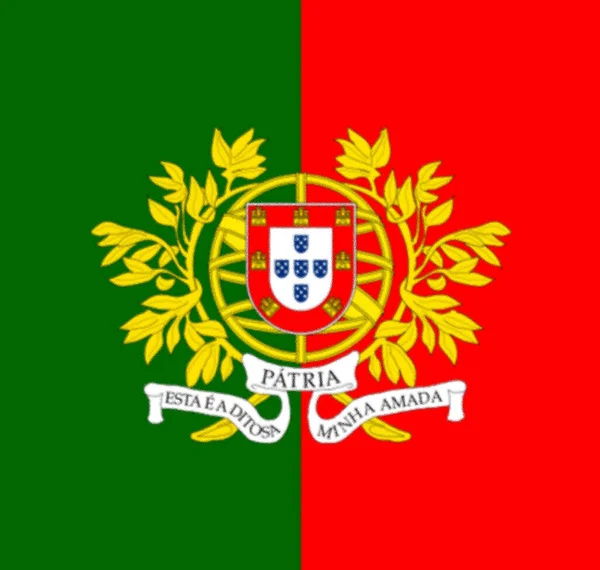 Bandeira Das Cores Nacionais Portugal — Fotografia de Stock